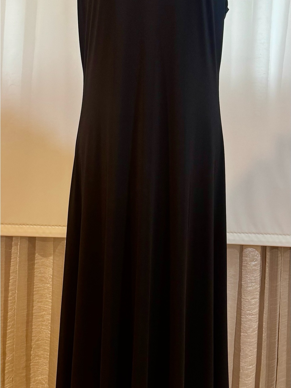 Theory Black Sleeveless Maxi Dress, Elegant style, size L - Picture 3 of 16